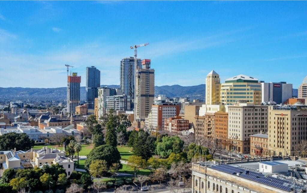 203 North Terrace is taking shape in the Adelaide sky