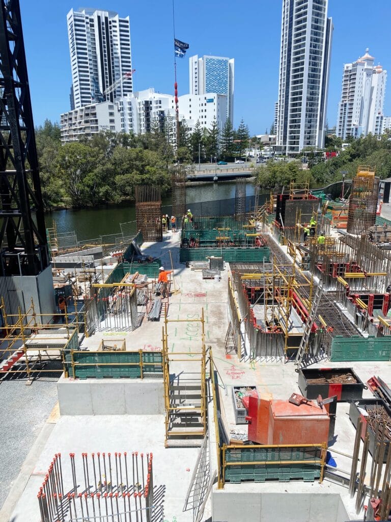 Epsilon Tower: The jumpform is currently being built