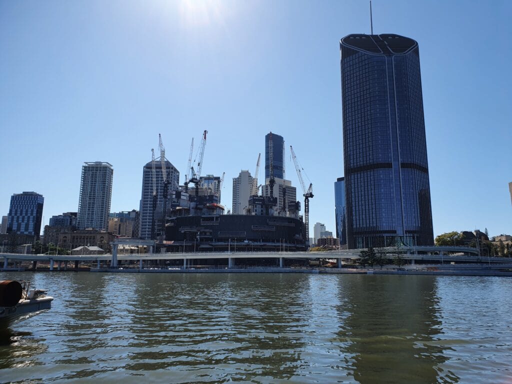 Construction works are proceeding at a fast pace at Queen’s Wharf in Brisbane