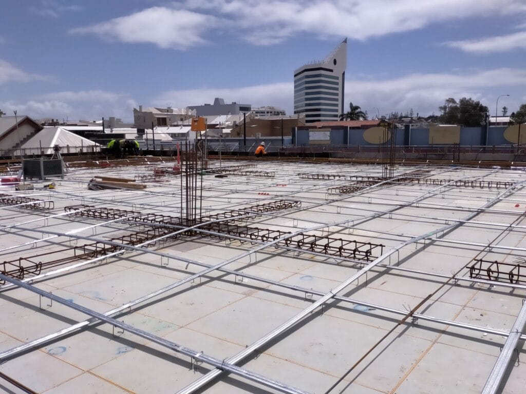 Construction works are proceeding at Bunbury Centrepoint